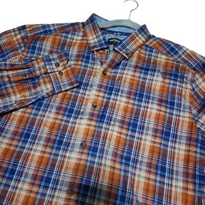 Johnston & Murphy‎ Men's Long Sleeve Plaid Button-down Size Large